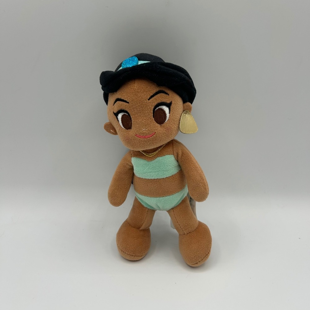 Disney nuiMOs Princess Jasmine Plush Posable Magnetic Doll Aladdin Teal Swimsuit